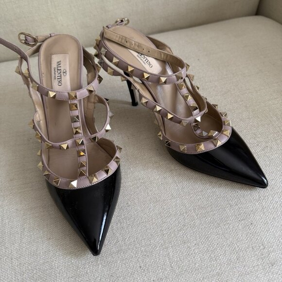 Valentino Garavani Rockstud ankle strap pump in leather - Picture 2 of 6